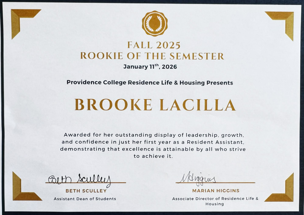 Fall 2025 Rookie of the Semester